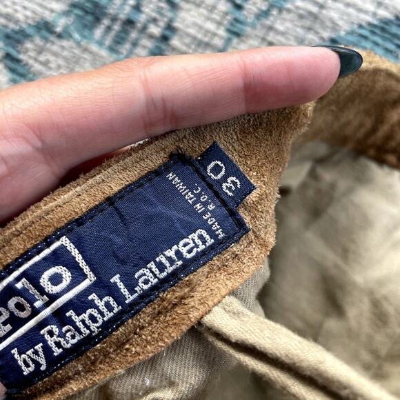 Polo by Ralph Lauren Hunter Brown Genuine Suede Leather Pants - Size 30 - Picture 11 of 14